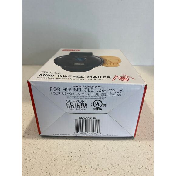 NEW DASH 2 Mini Waffle Maker Skull/Spider - Picture 12 of 14